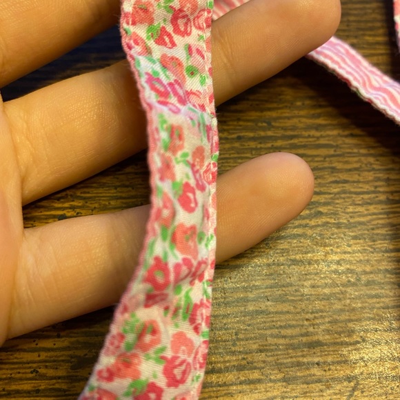 ❤️Pink and white strip dress with floral straps❤️ - Picture 4 of 8